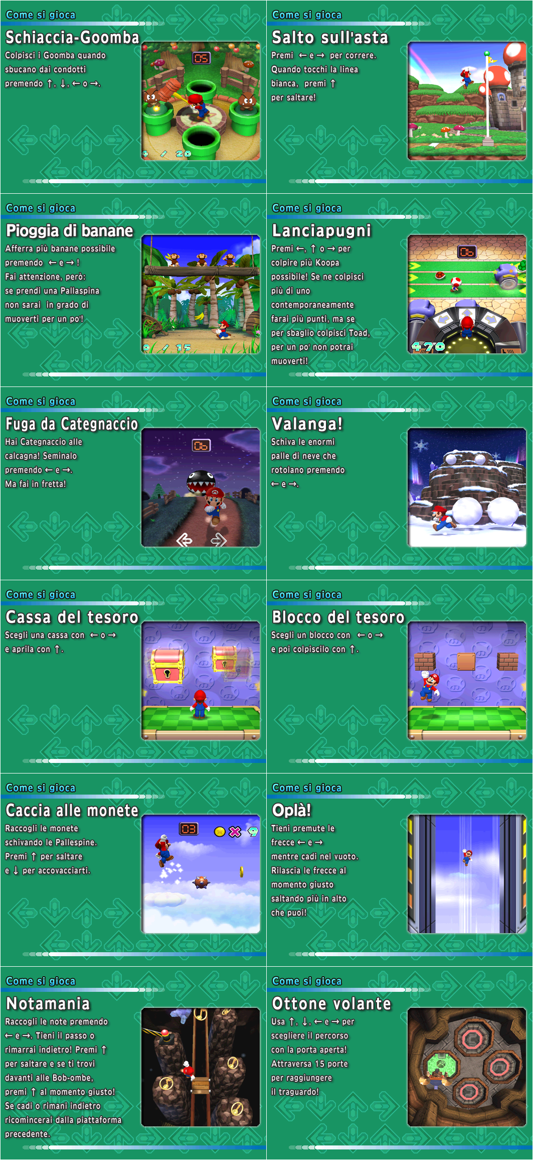 Minigame Instructions (Italian)