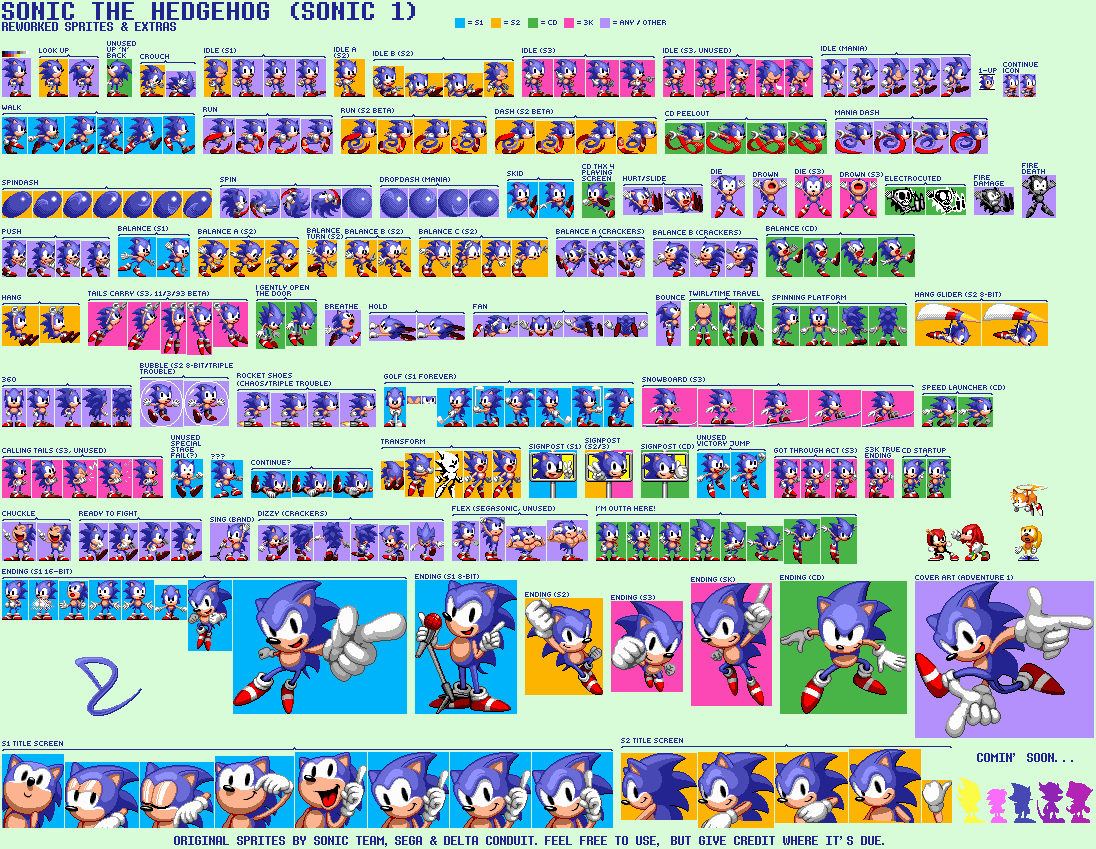 The VG Resource - Doing Sonic 1-sized, Sonic 1-visual-styled sheets for  other characters than Sonic
