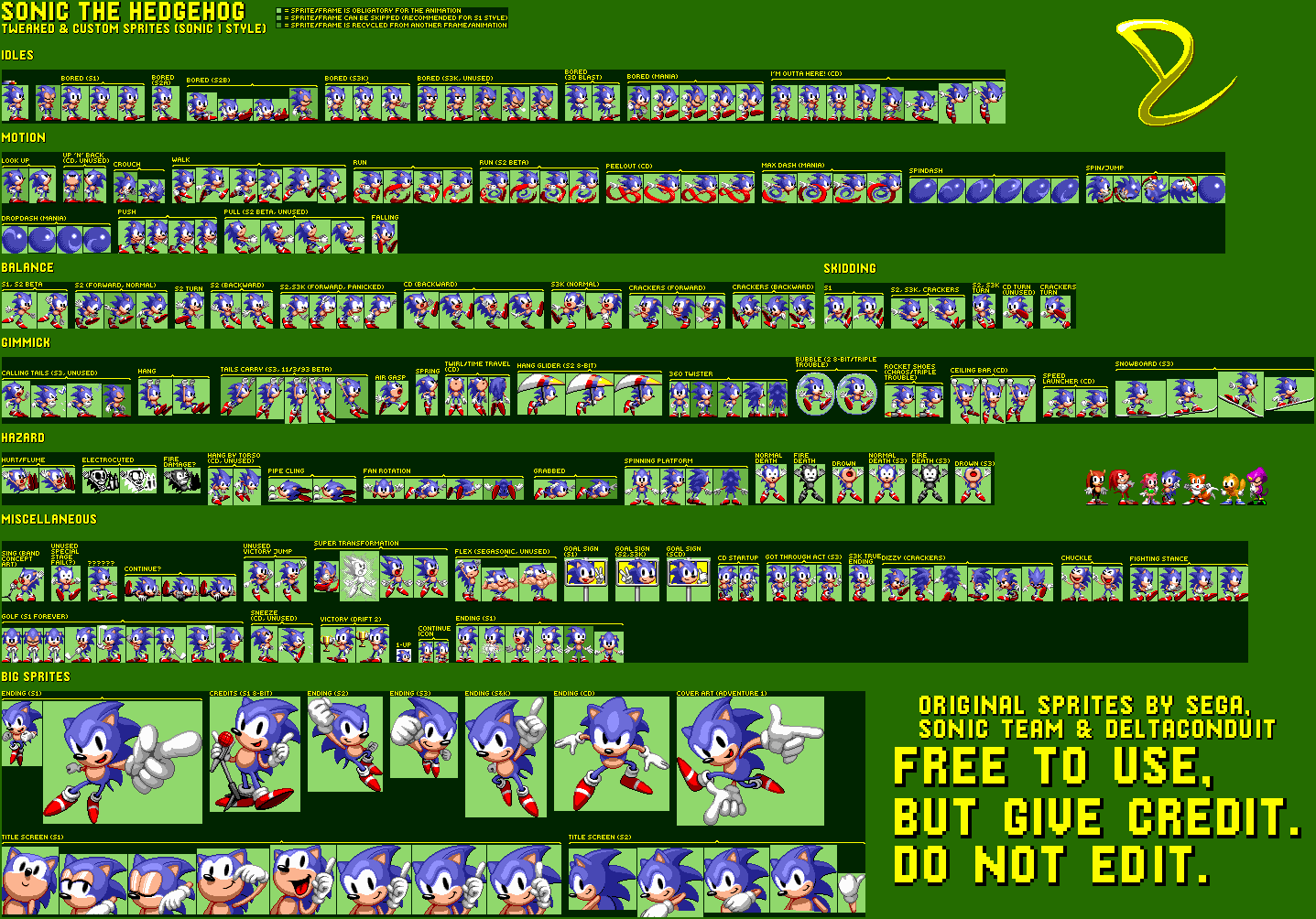 sonic 1 sprites