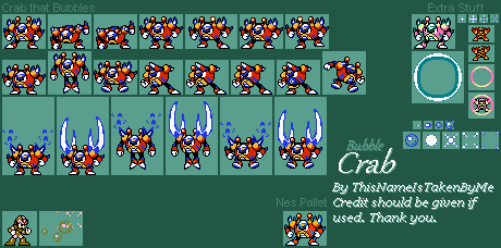 Mega Man X Customs - Bubble Crab (Mega Man 9 / 10-Style)