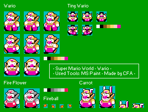 Wario Customs - Wario (Super Mario World-Style)