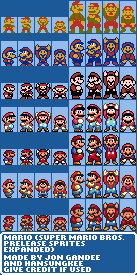 Mario Customs - Mario (SMB1 Prerelease Sprites, Expanded)