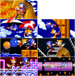 Sonic the Hedgehog Customs - Sonic 2 Game Gear Zone Images (Genesis-Style)