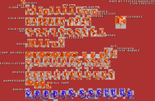 Sonic the Hedgehog Customs - Mighty (Somari NES-Style)