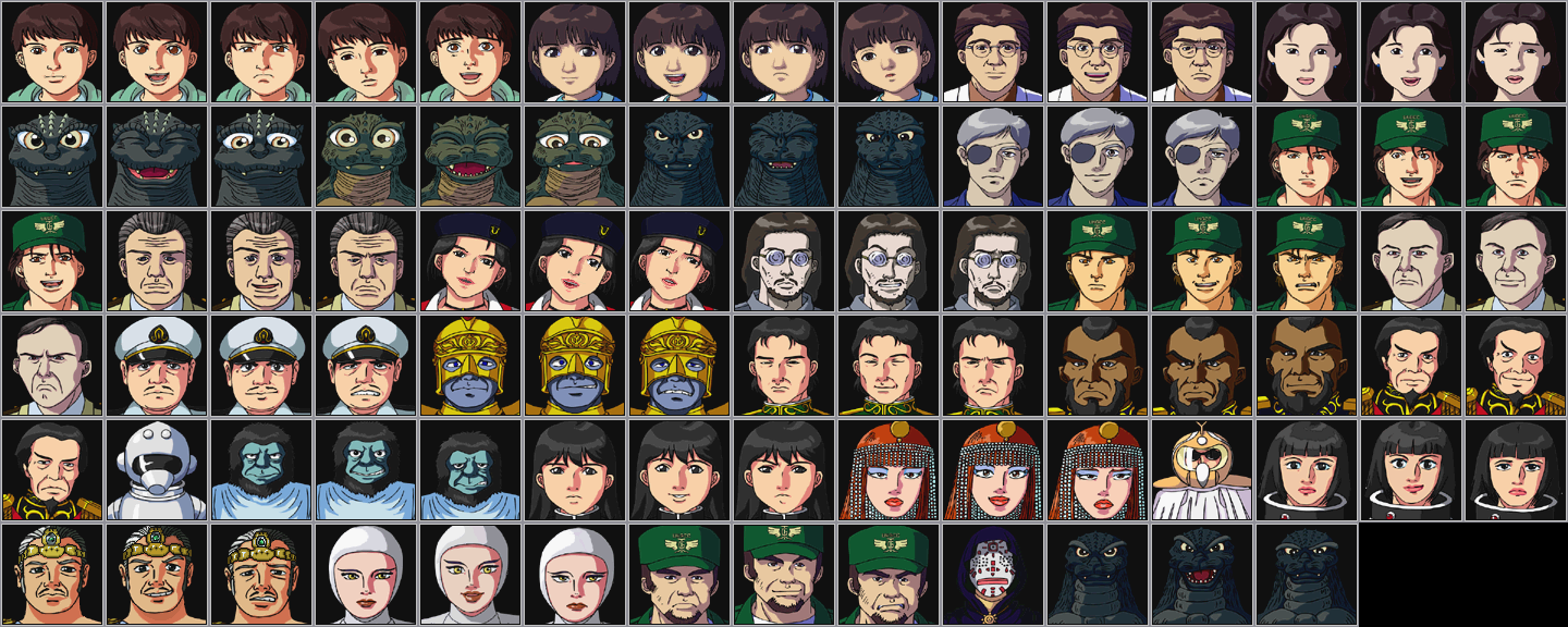 Godzilla: Trading Battle (JPN) - Story Mode Icons