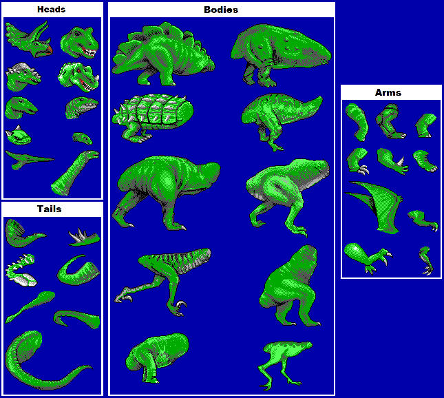 Custom Dinosaur Parts