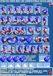 Sonic the Hedgehog Customs - Sonic (SMS-Style)