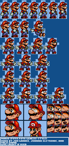 Mario Customs - Mario (Puyo Puyo Genesis-Style)