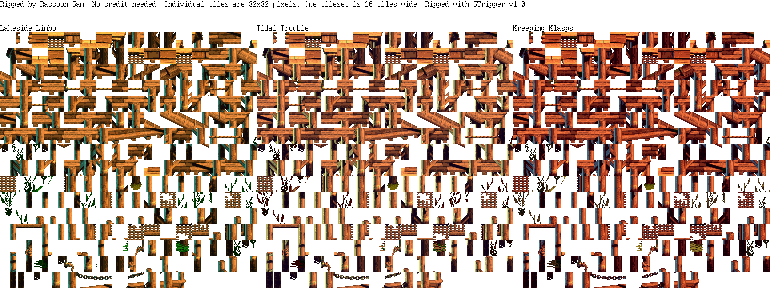 Donkey Kong Country 3: Dixie Kong's Double Trouble - Dock Tileset