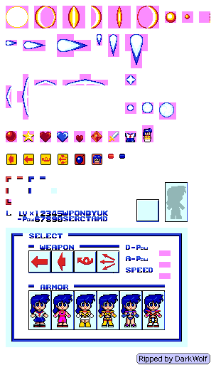 Syd of Valis / Valis 2 - Items, Effects & HUD