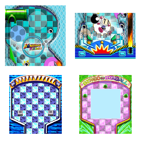 Bomberman Pinball - Backgrounds