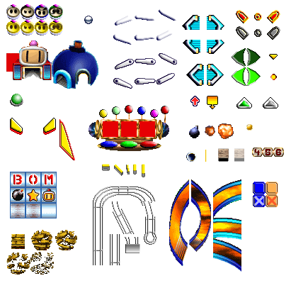 Bomberman Pinball - Objects