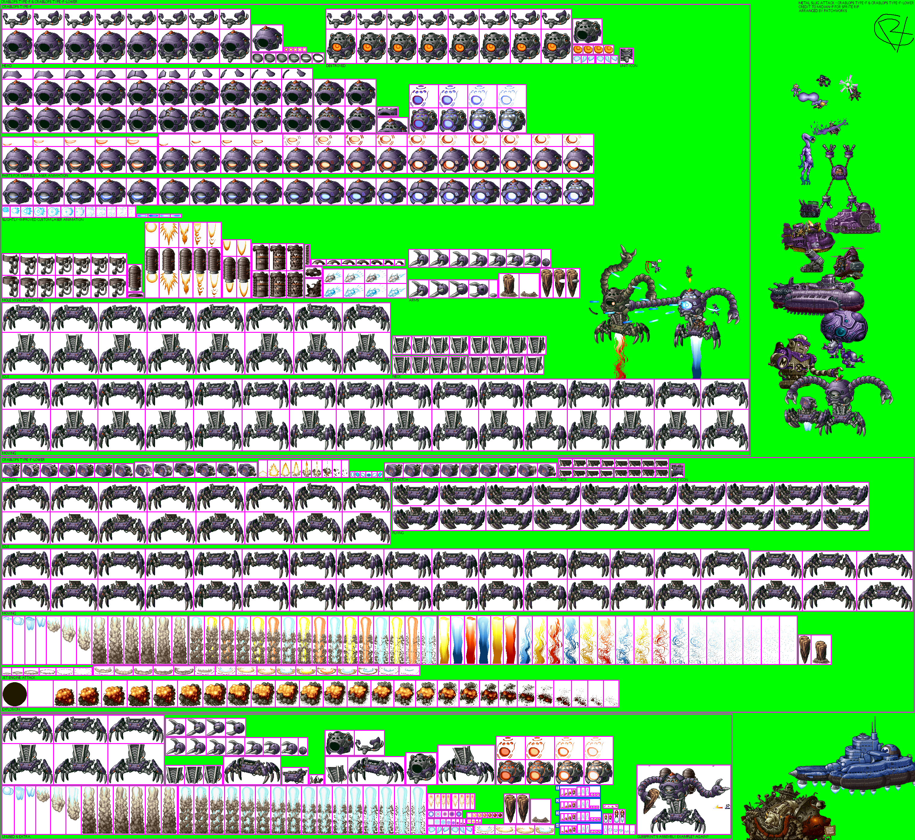 Metal Slug Attack - Crablops Type-F & Crablops Type-F-Lower