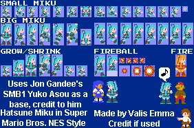 Hatsune Miku (Super Mario Bros. NES-Style)