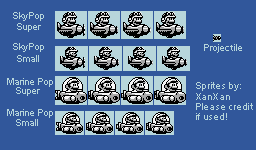 Mario Customs - Sky Pop & Marine Pop (Super Mario Land 2-Style)