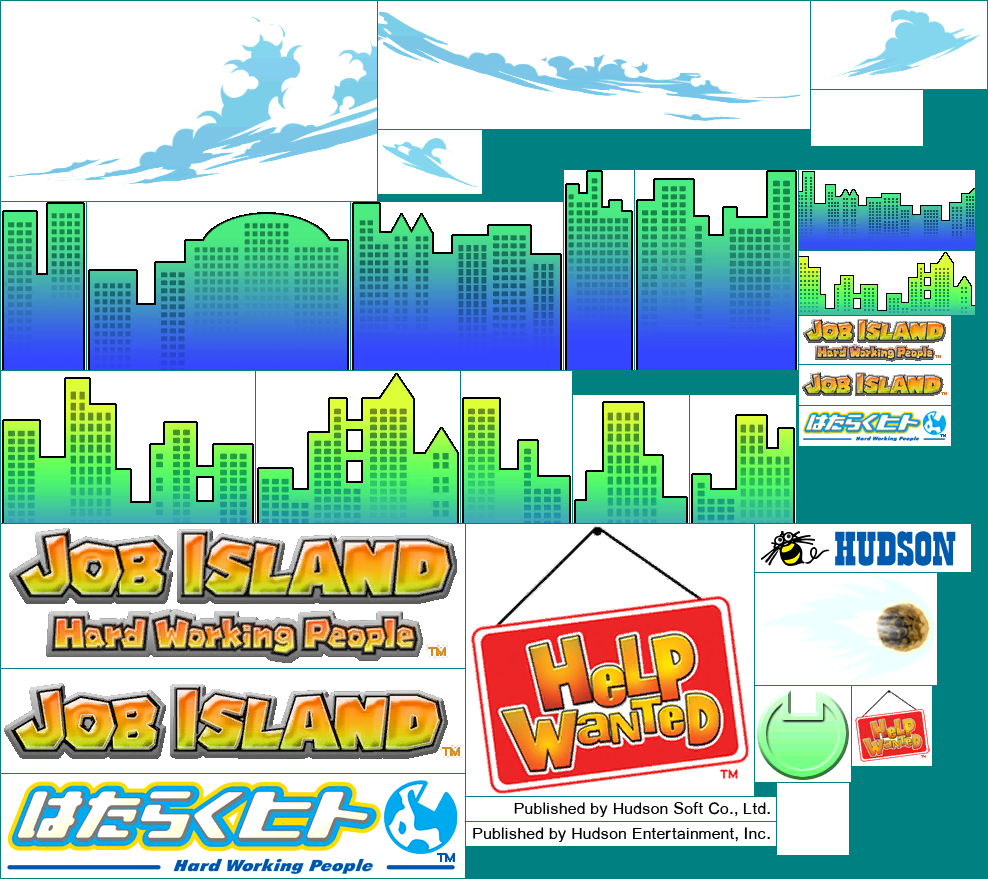 Help Wanted / Job Island: Hard Working People - Wii Menu Icon & Banner