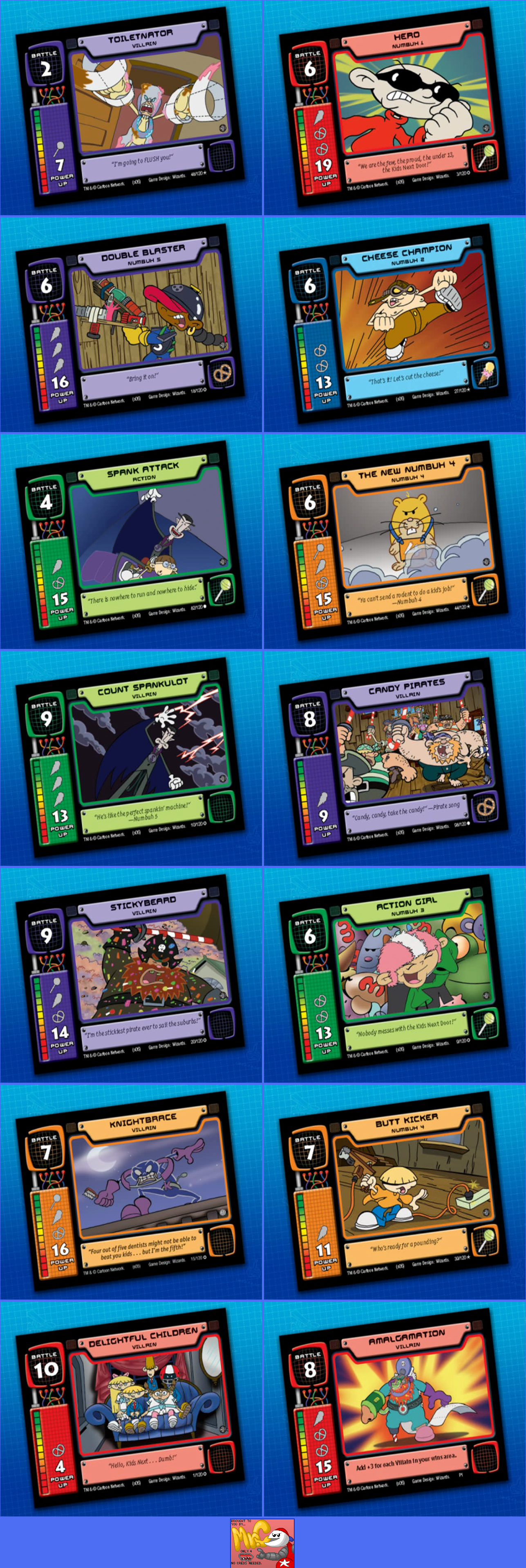 Codename: Kids Next Door - Operation: V.I.D.E.O.G.A.M.E. - Trading Cards