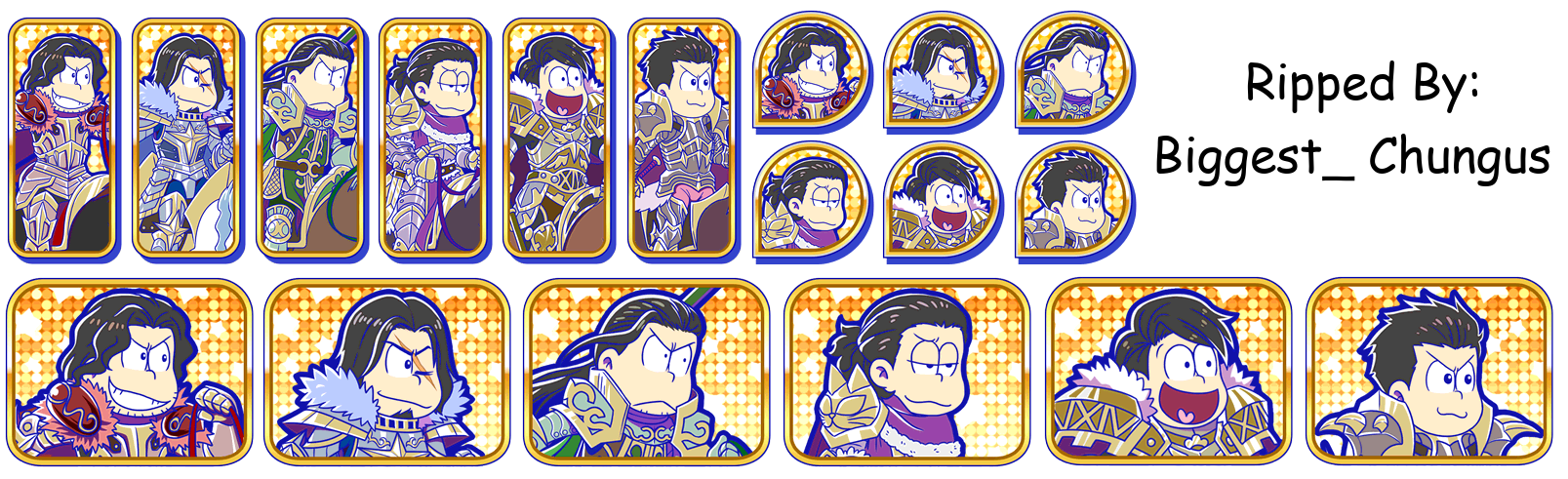 Osomatsu-san Hesokuri Wars: Battle of the NEETs - Set Icons (Knight with Horse)