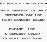 Game Boy Error Message