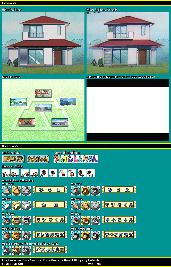 Crayon Shin-chan - Puzzle Daimaoh no Nazo (JPN) - Map Screens