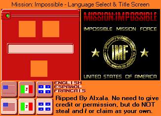 Mission: Impossible - Language Select & Title Screen