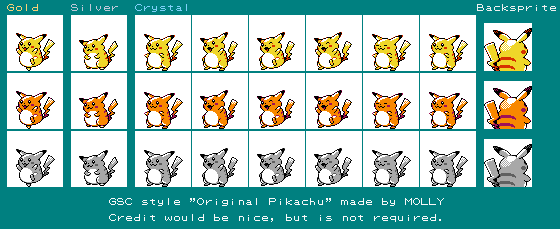 #025 Pikachu (1996 Design, G/S/C-Style)