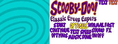 Scooby-Doo! Classic Creep Capers - Menu Screens & Text