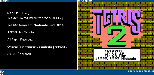 Tetris 2 - Title Screen