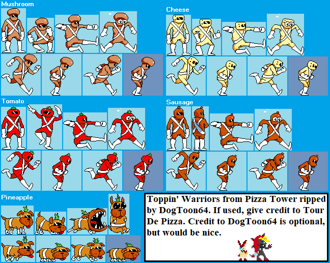 Characters as Toppins, Pizza Tower