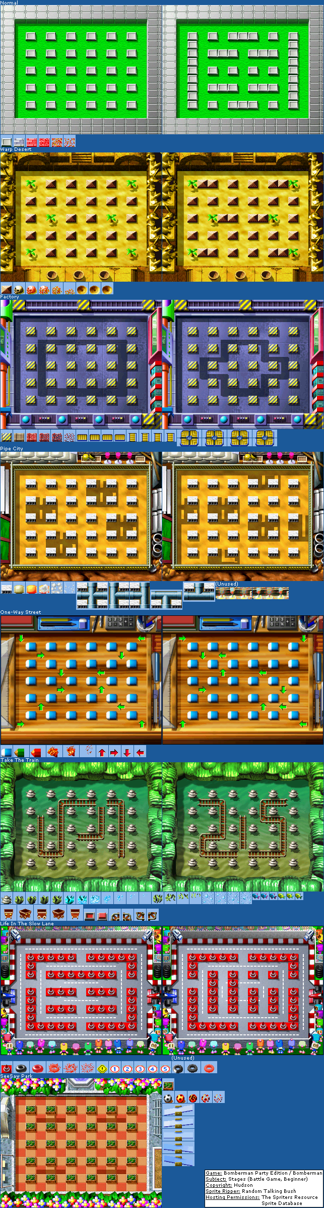 Bomberman Party Edition - Stages (Battle Game, Beginner)