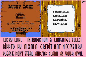 Lucky Luke - Introduction & Language Select
