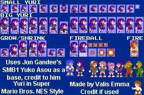 Doki Doki Literature Club! Customs - Yuri (Super Mario Bros. NES-Style)