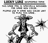 Lucky Luke: Desperado Train - Game Boy Error Message