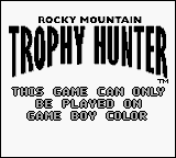 Rocky Mountain Trophy Hunter - Game Boy Error Message