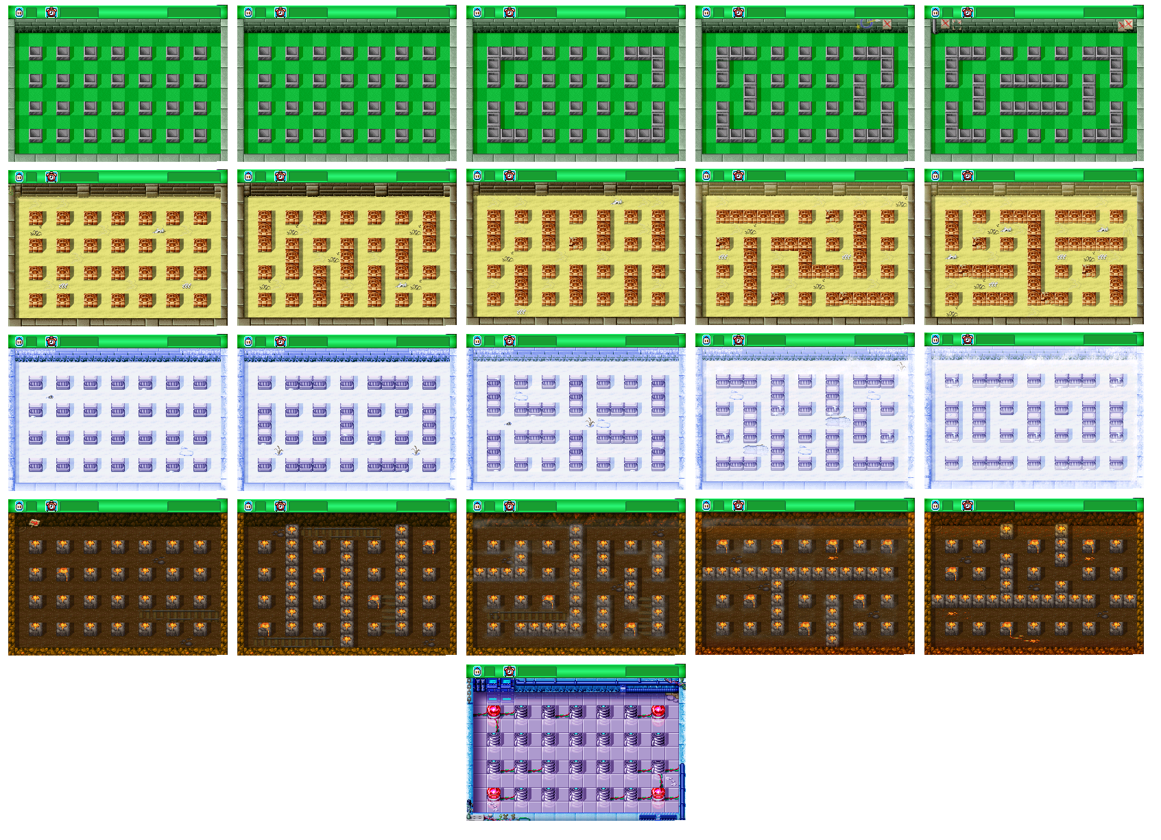 Bomberman (iPod) - Stages