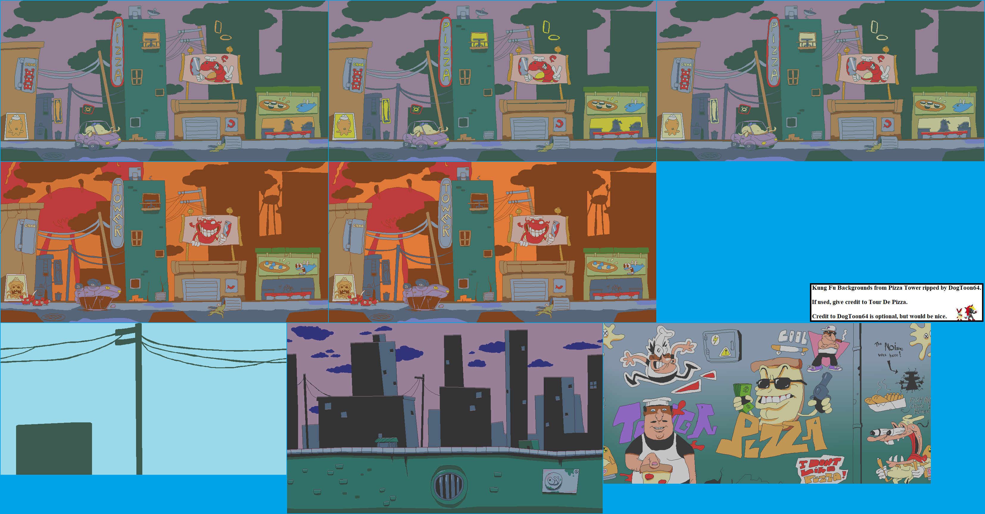 Pizza Tower - The Pig City (Gustavo) / Kung Fu Backgrounds