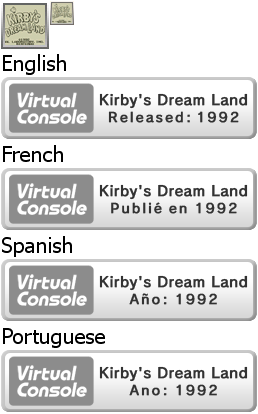 Virtual Console - Kirby's Dream Land