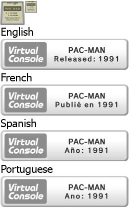 Virtual Console - PAC-MAN