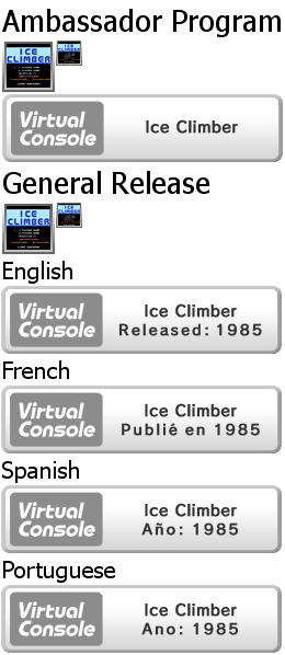 Virtual Console - Ice Climber