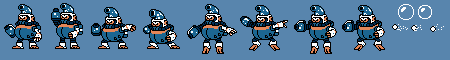 Captain N: The Game Master Customs - Bubbleman (Mega Man NES-Style)