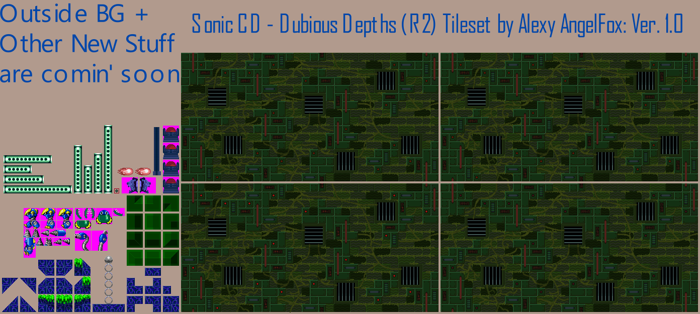 Sonic the Hedgehog Customs - Dubious Depths / Ridicule Root (R2) Tiles (SCD-Style)