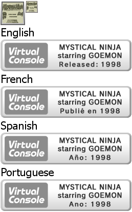 Virtual Console - MYSTICAL NINJA starring GOEMON