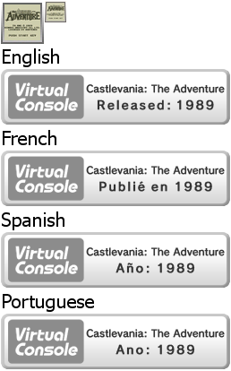 Virtual Console - Castlevania: The Adventure