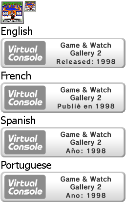 Virtual Console - Game & Watch Gallery 2