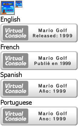 Virtual Console - Mario Golf