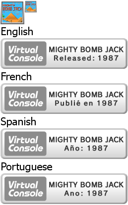 Virtual Console - MIGHTY BOMB JACK