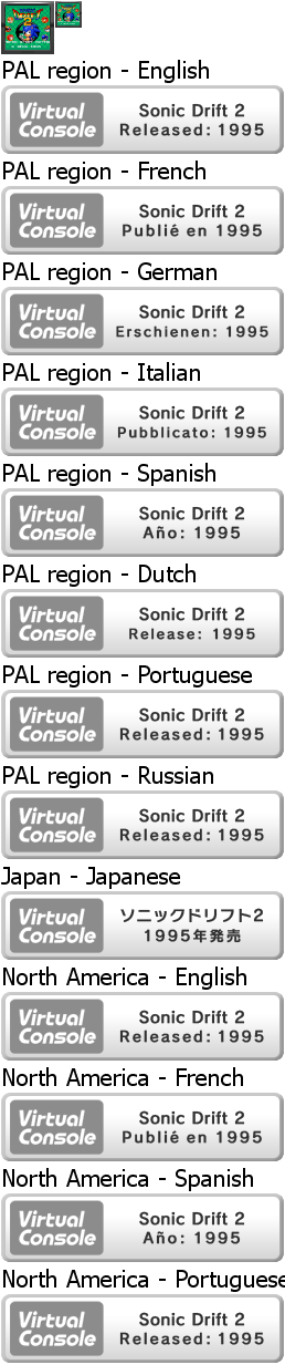 Virtual Console - Sonic Drift 2