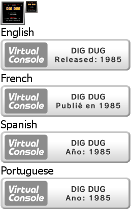 Virtual Console - DIG DUG