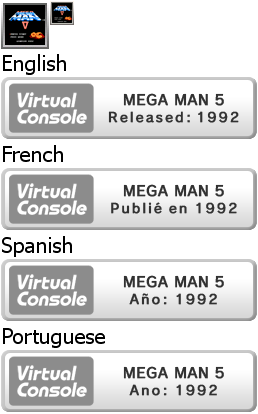 Virtual Console - MEGA MAN 5