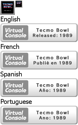 Virtual Console - Tecmo Bowl